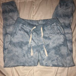 Blue tie dye sweatpants / joggers